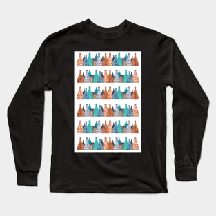 STOKE ON TRENT: COLOURED POT BANKS Long Sleeve T-Shirt